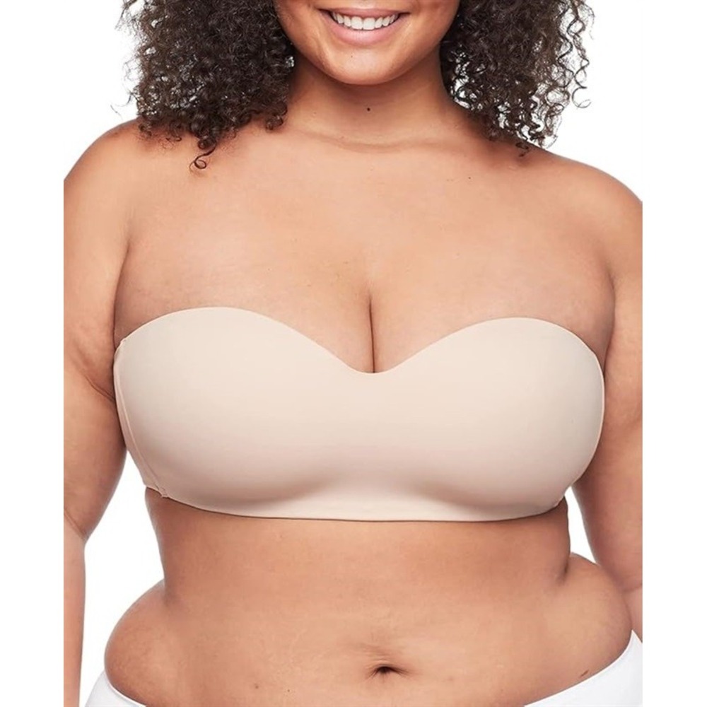 NWTD Warners XL Easy Does It Strapless Wireless Bra RY0161A Beige 131305